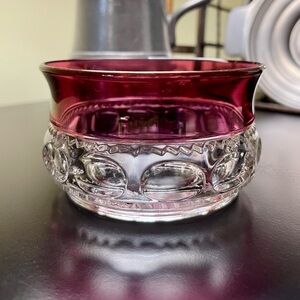 LOVELY, KINGS CROWN, 4” DESSERT BOWL. THUMBPRINT PATTERN